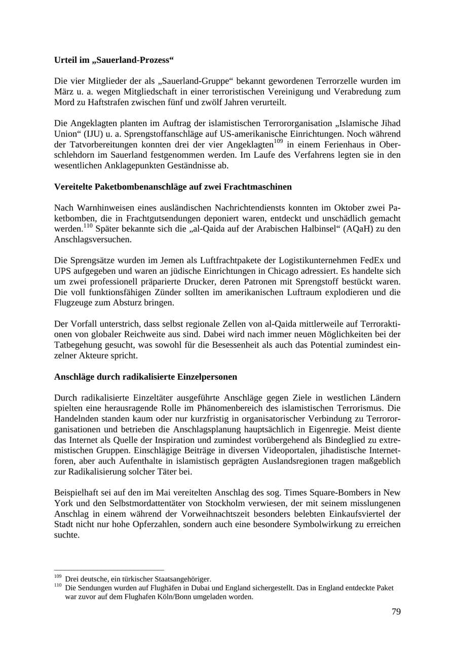 Seite 80 des Verfassungsschutzbericht 2010 Thüringen