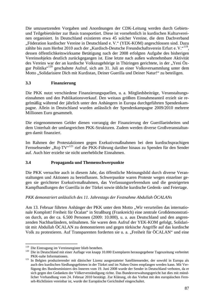 Seite 88 des Verfassungsschutzbericht 2010 Thüringen