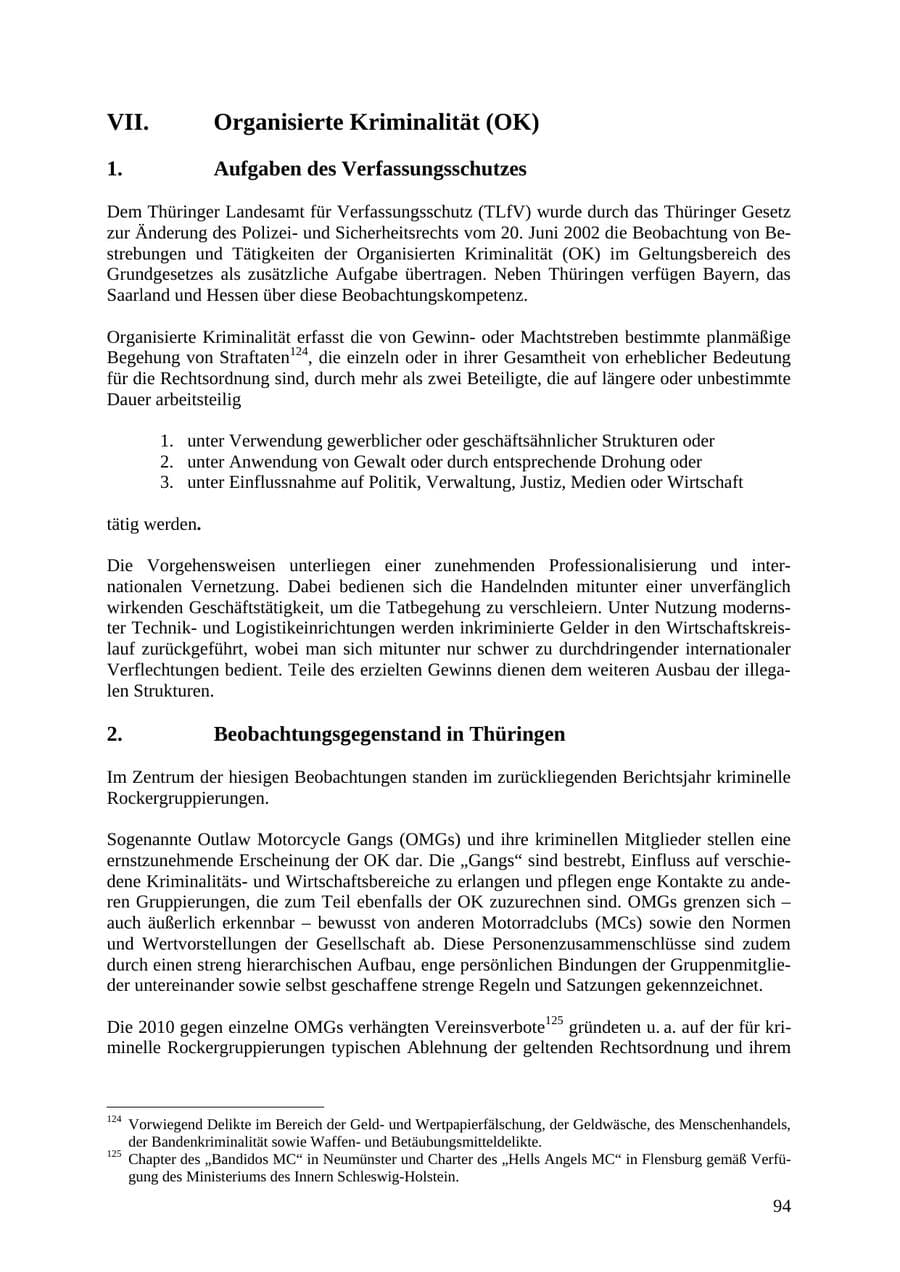 Seite 95 des Verfassungsschutzbericht 2010 Thüringen