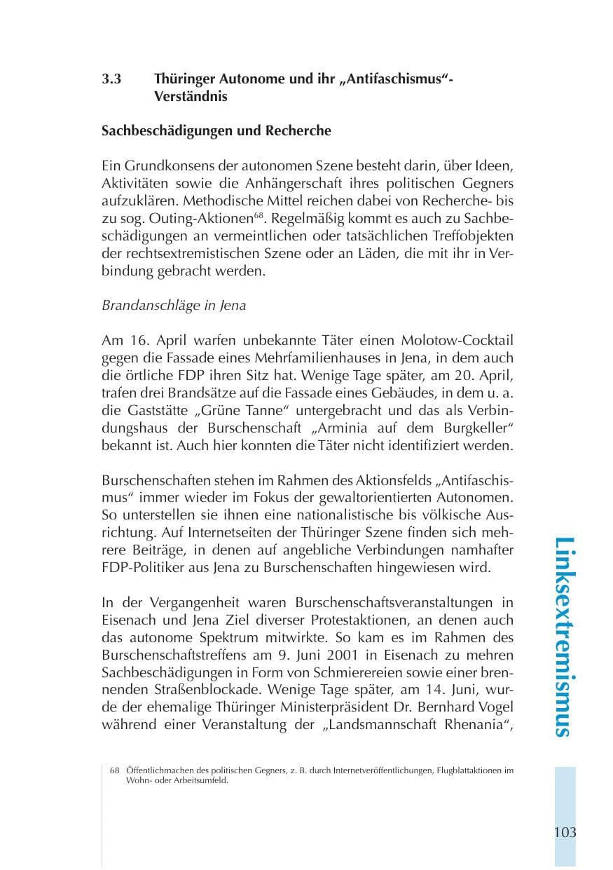 Seite 103 des Verfassungsschutzbericht 2011 Thüringen