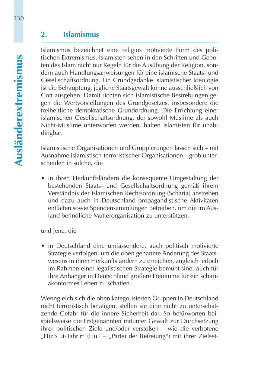 Seite 130 des Verfassungsschutzbericht 2011 Thüringen
