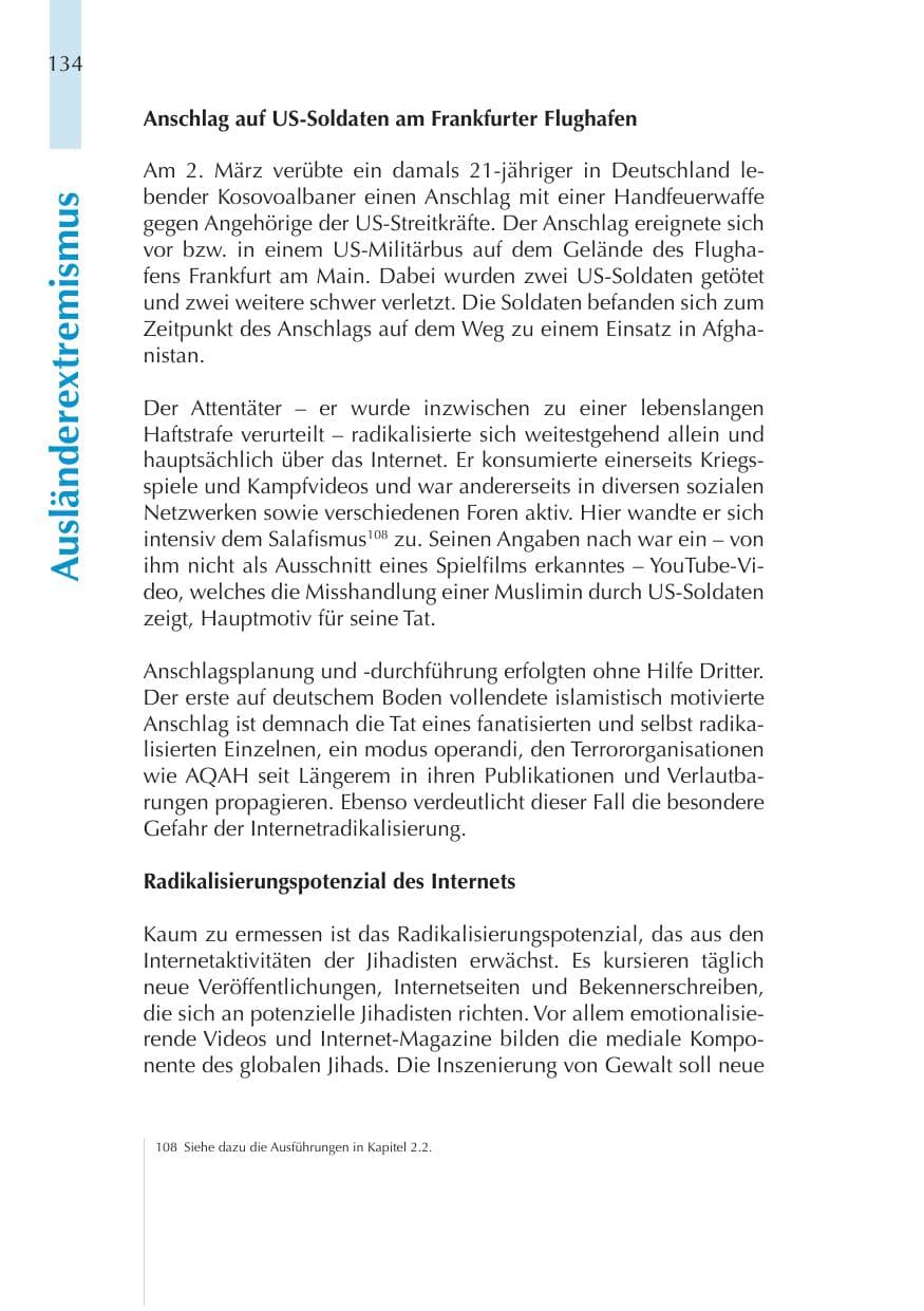 Seite 134 des Verfassungsschutzbericht 2011 Thüringen