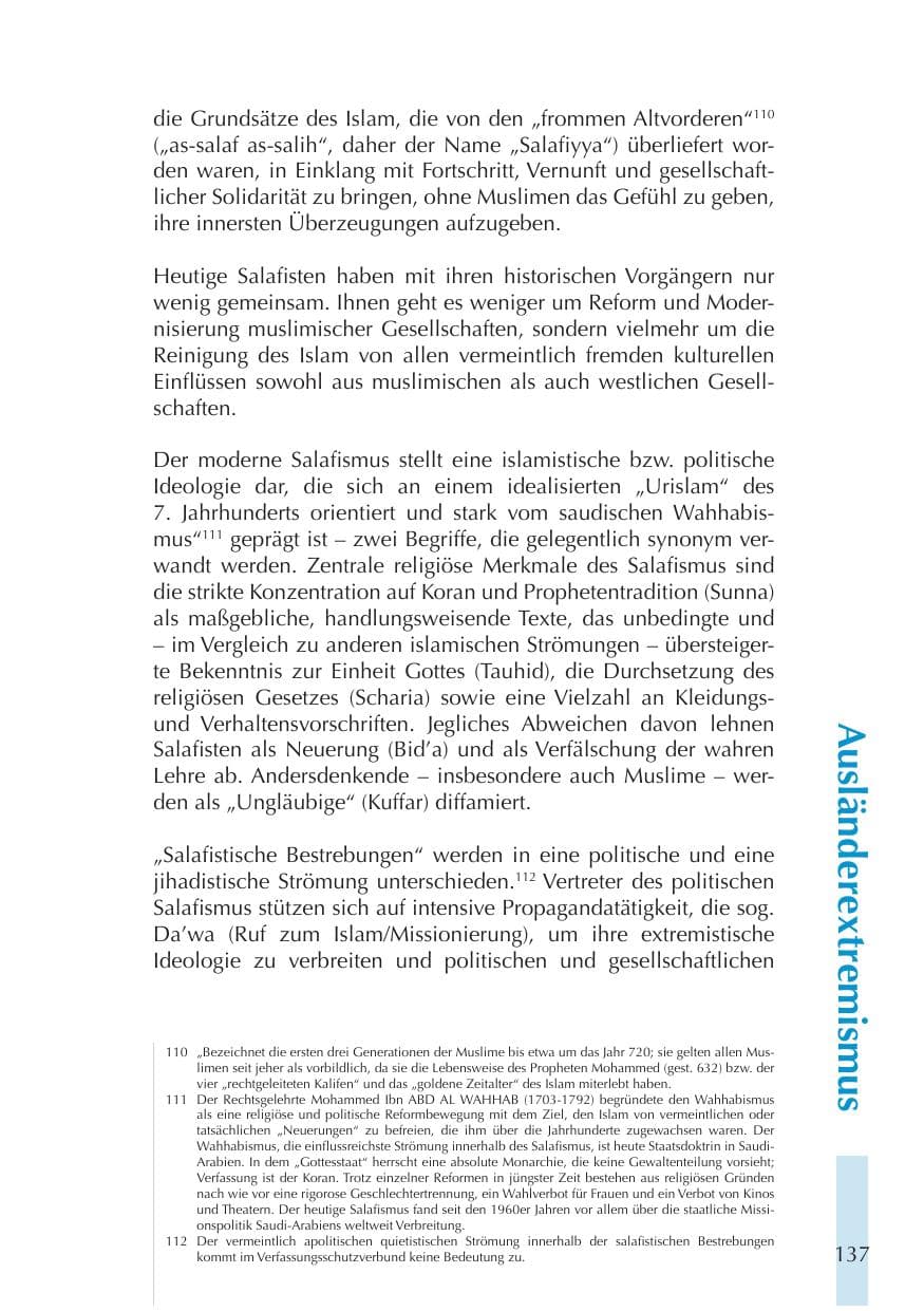 Seite 137 des Verfassungsschutzbericht 2011 Thüringen