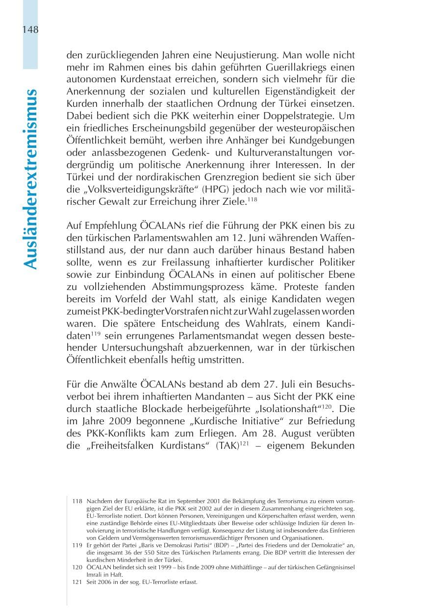 Seite 148 des Verfassungsschutzbericht 2011 Thüringen