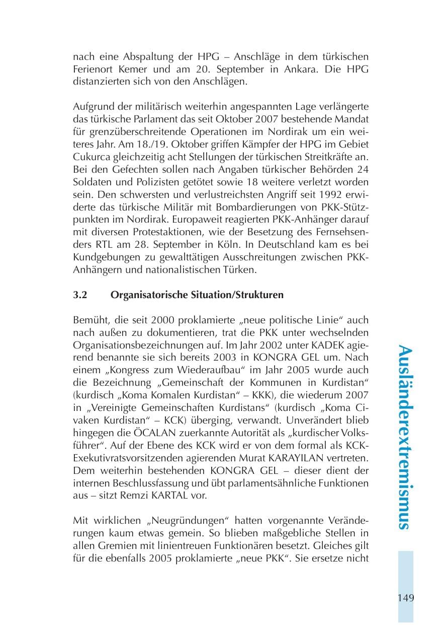 Seite 149 des Verfassungsschutzbericht 2011 Thüringen