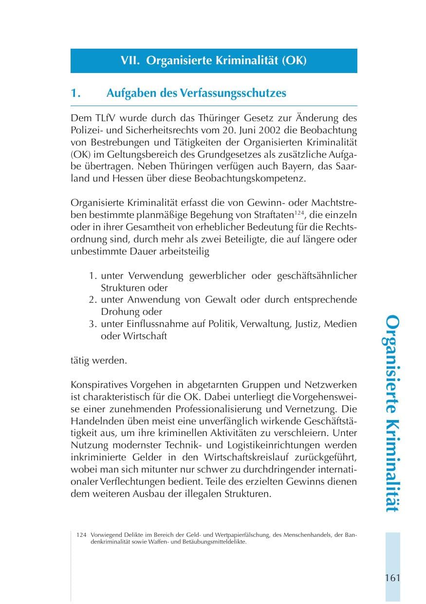 Seite 161 des Verfassungsschutzbericht 2011 Thüringen