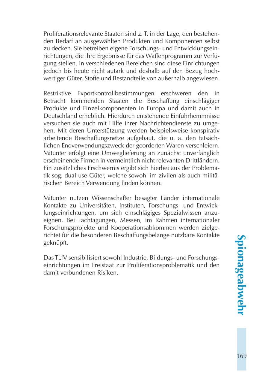 Seite 169 des Verfassungsschutzbericht 2011 Thüringen