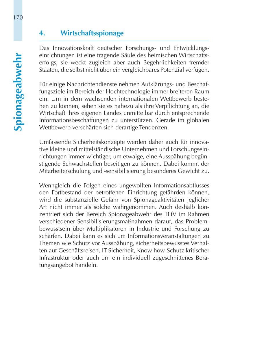 Seite 170 des Verfassungsschutzbericht 2011 Thüringen