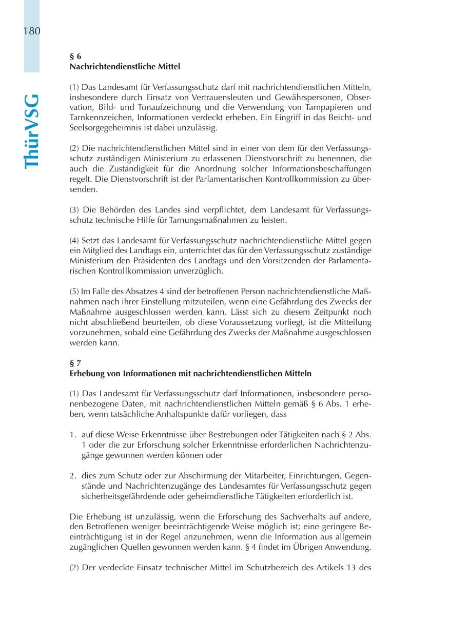Seite 180 des Verfassungsschutzbericht 2011 Thüringen