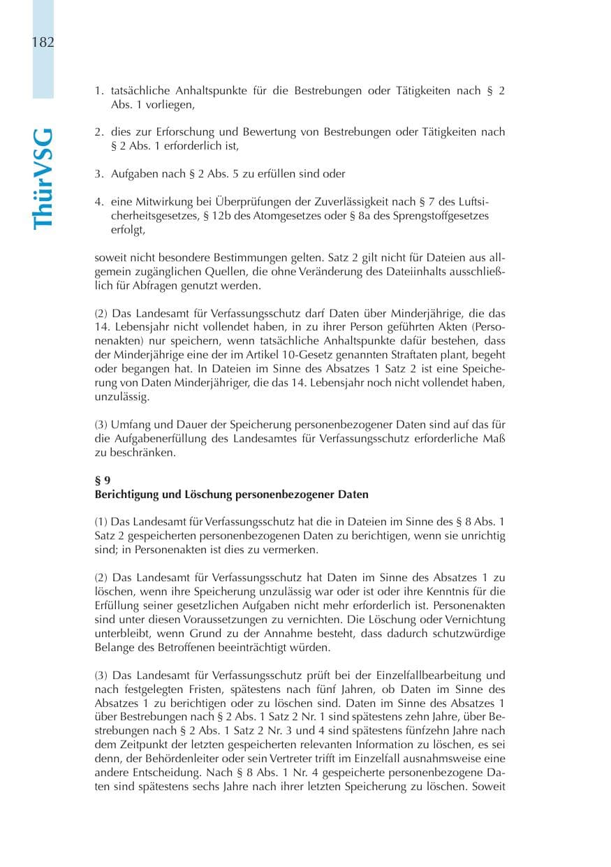 Seite 182 des Verfassungsschutzbericht 2011 Thüringen