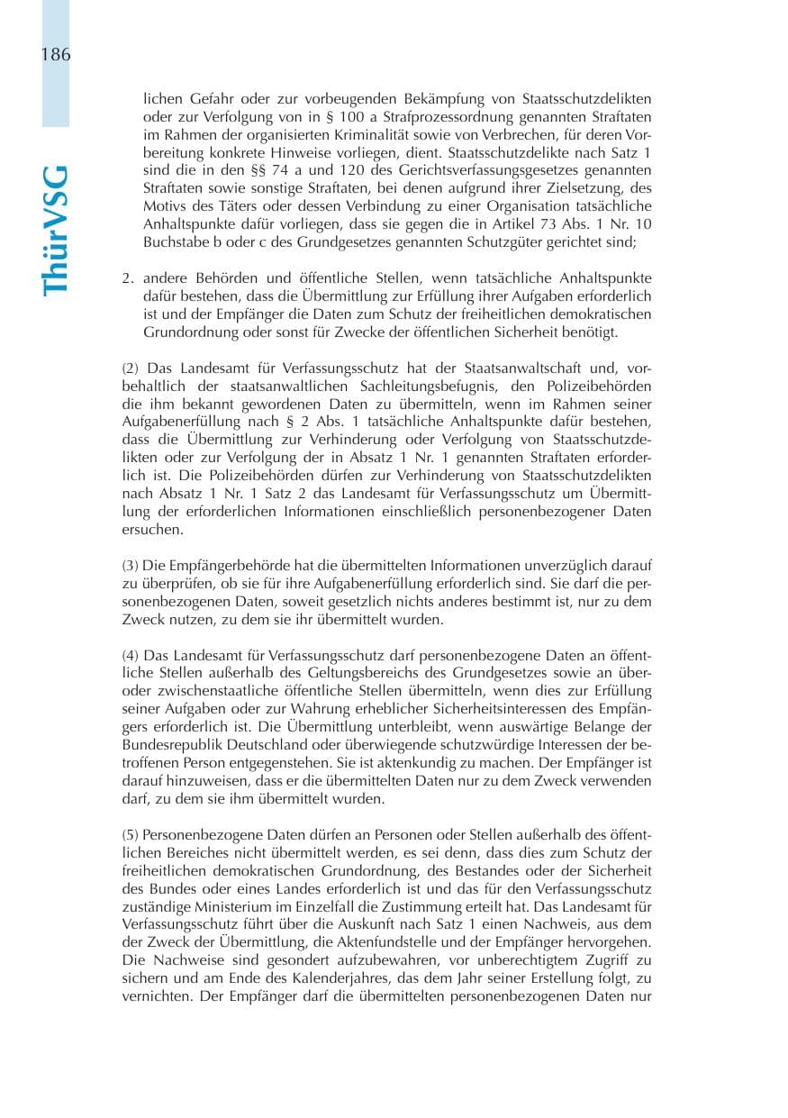Seite 186 des Verfassungsschutzbericht 2011 Thüringen