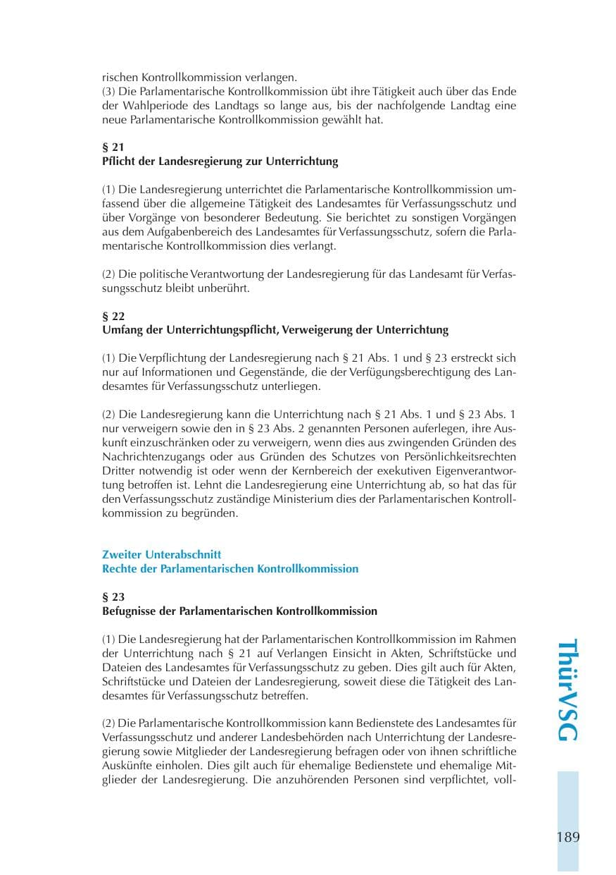 Seite 189 des Verfassungsschutzbericht 2011 Thüringen