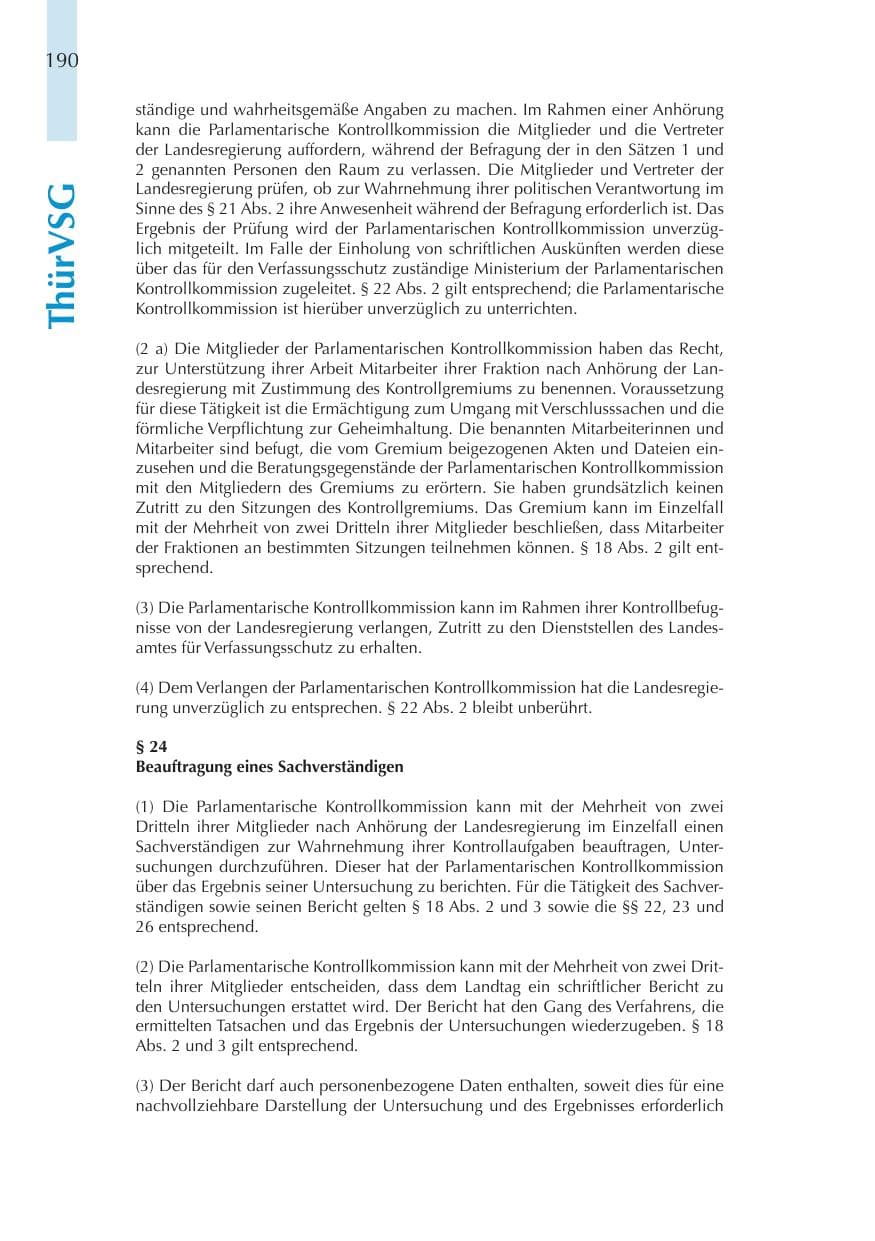 Seite 190 des Verfassungsschutzbericht 2011 Thüringen