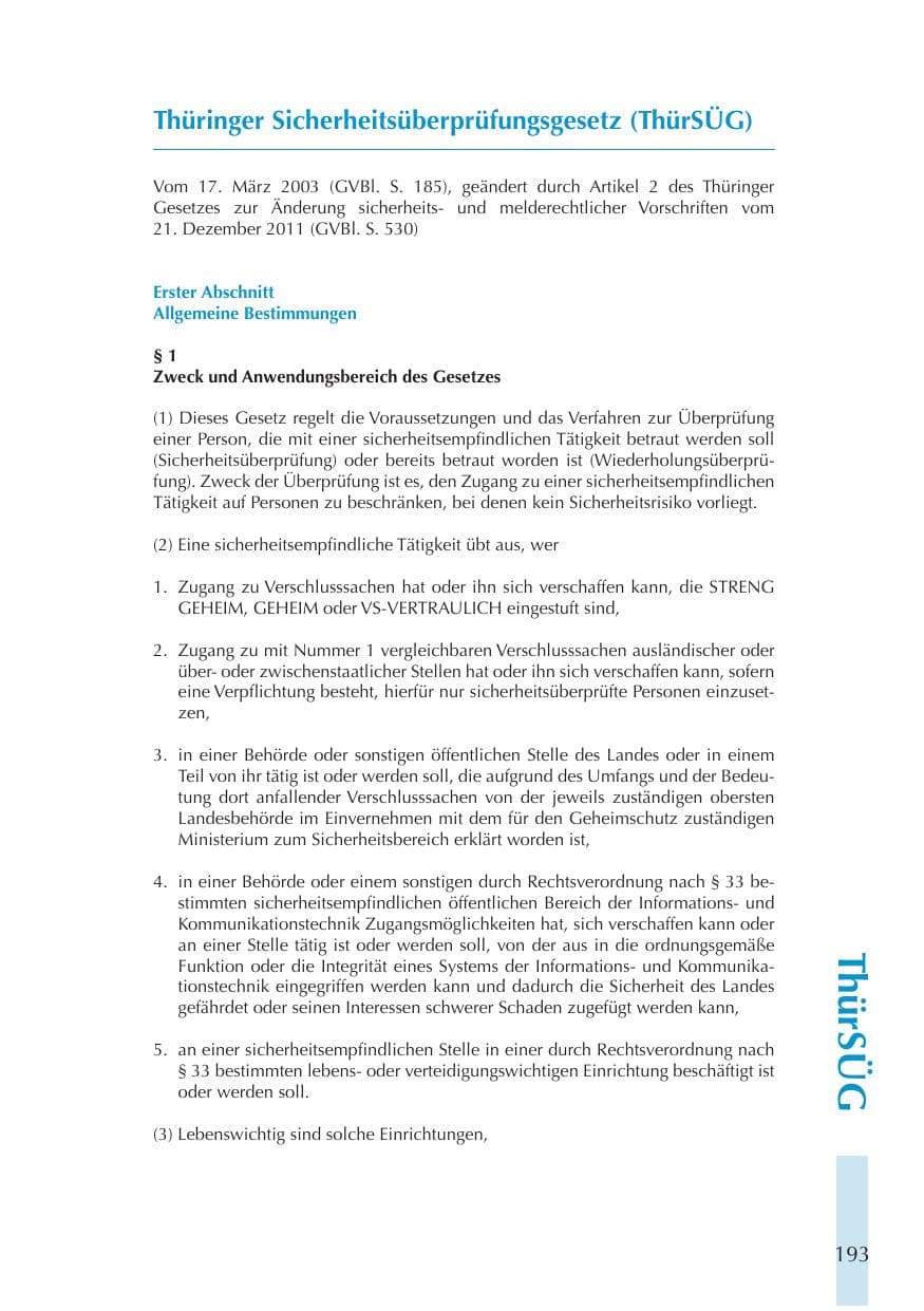 Seite 193 des Verfassungsschutzbericht 2011 Thüringen