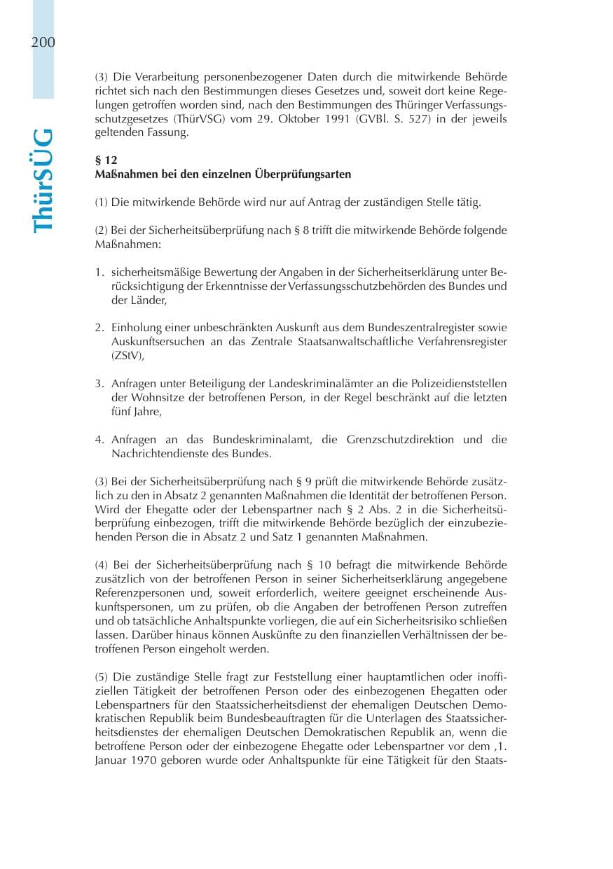 Seite 200 des Verfassungsschutzbericht 2011 Thüringen