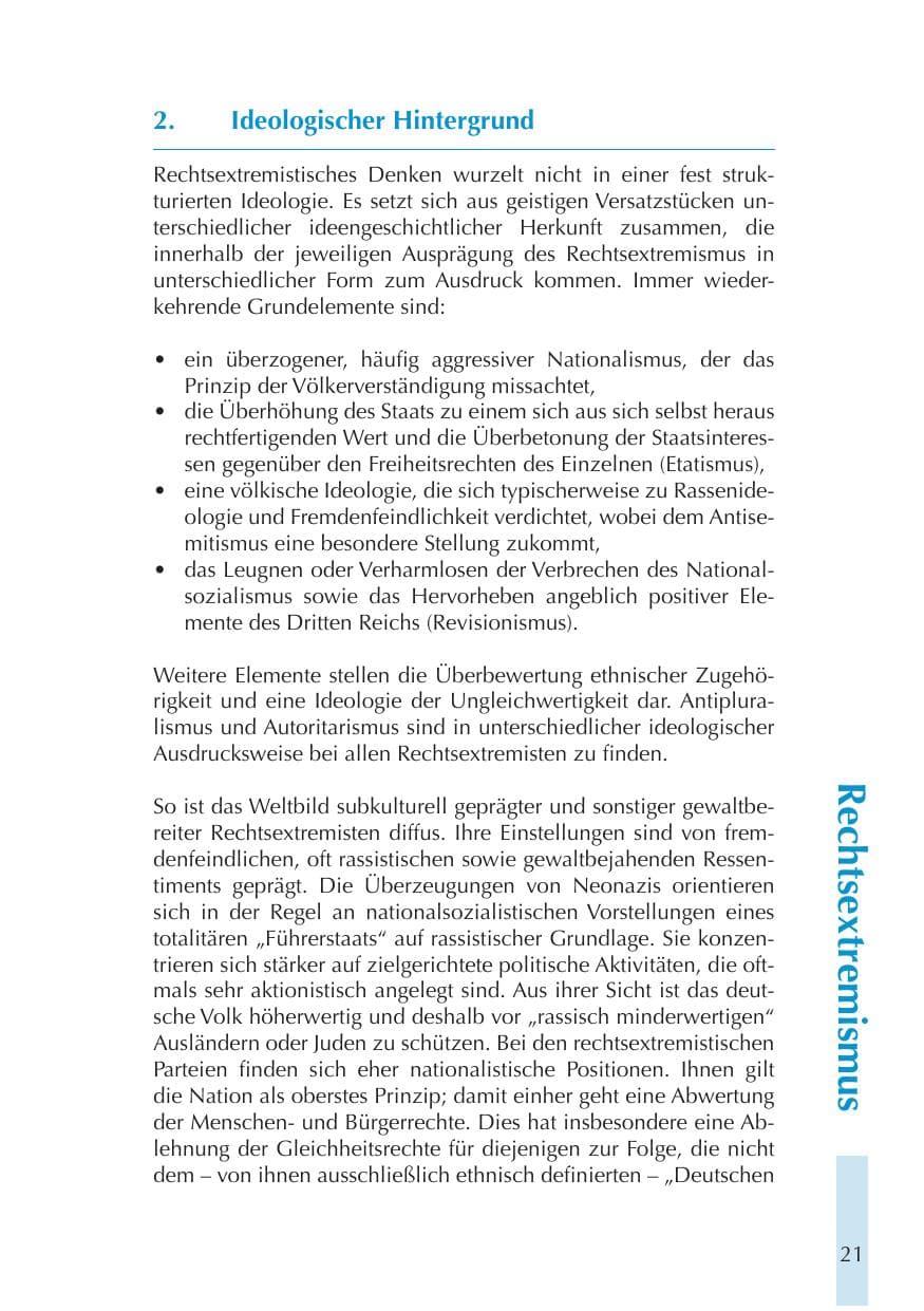 Seite 21 des Verfassungsschutzbericht 2011 Thüringen