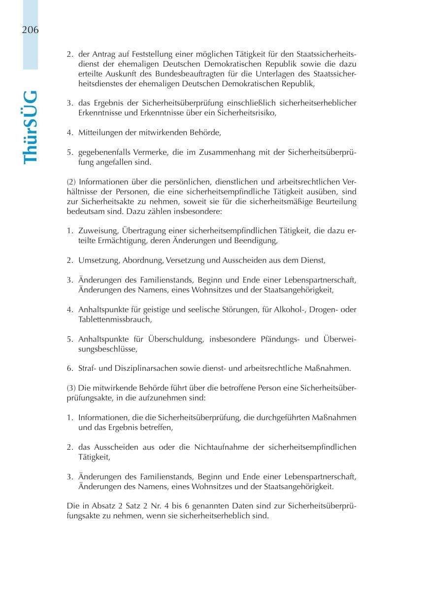 Seite 206 des Verfassungsschutzbericht 2011 Thüringen