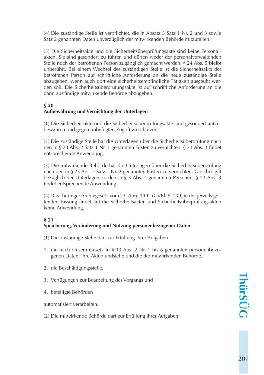 Seite 207 des Verfassungsschutzbericht 2011 Thüringen