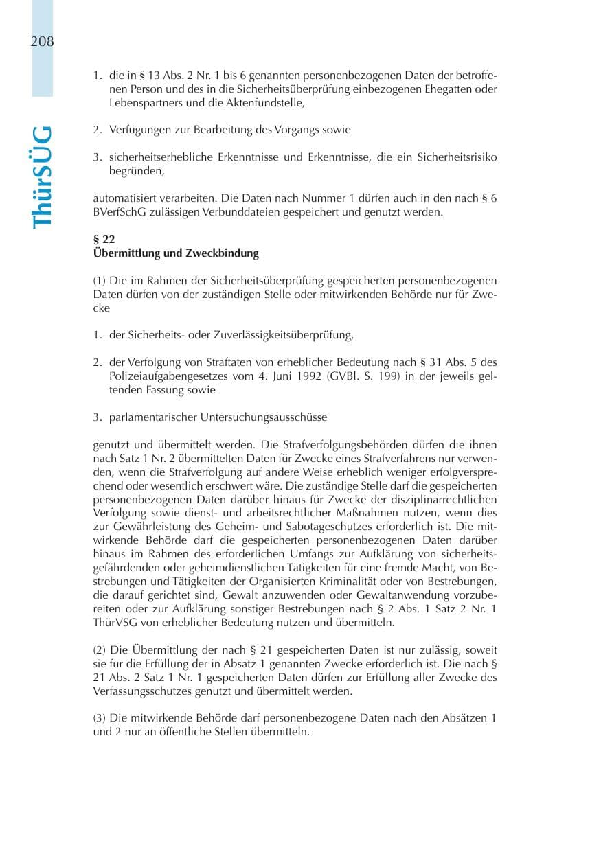Seite 208 des Verfassungsschutzbericht 2011 Thüringen