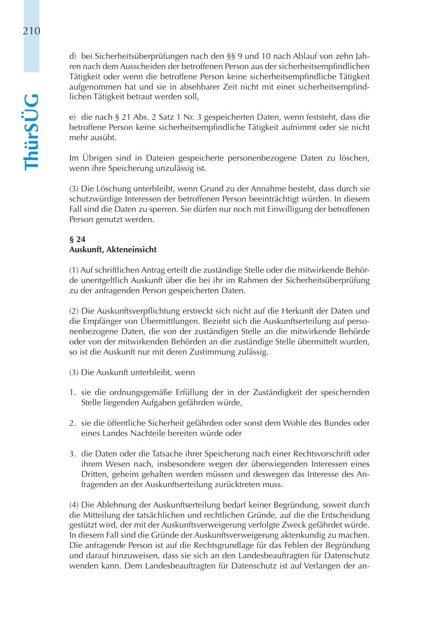 Seite 210 des Verfassungsschutzbericht 2011 Thüringen