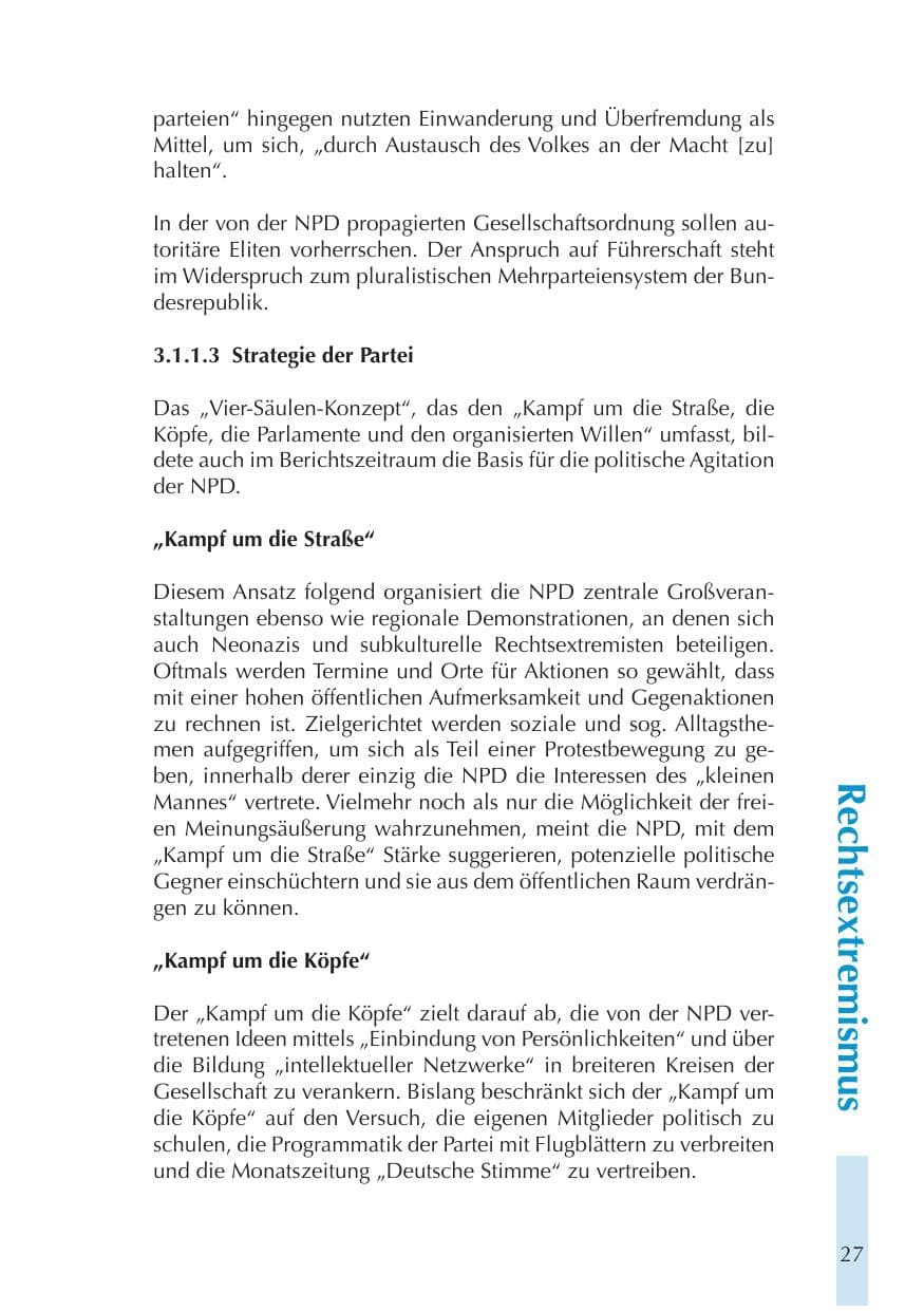 Seite 27 des Verfassungsschutzbericht 2011 Thüringen