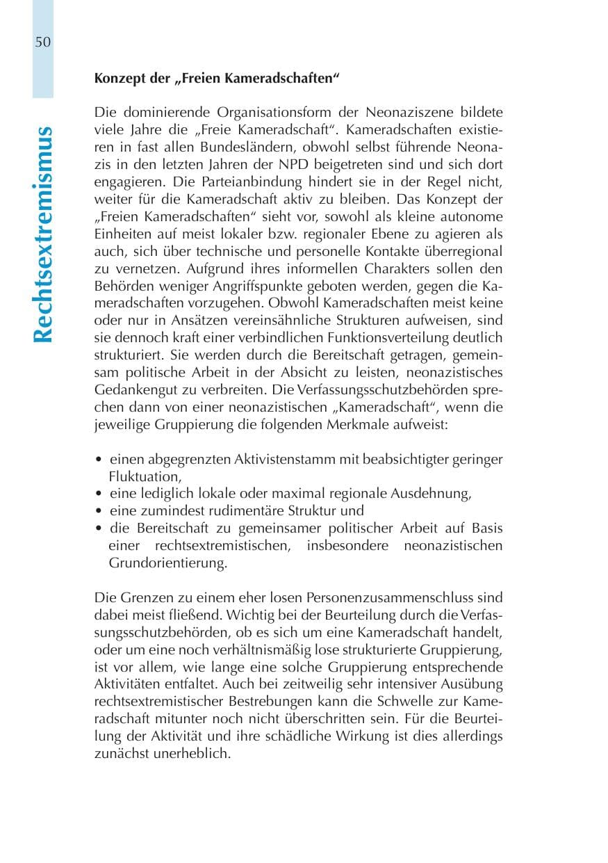 Seite 50 des Verfassungsschutzbericht 2011 Thüringen