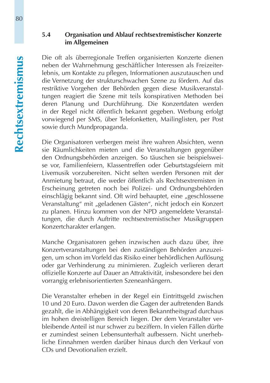 Seite 80 des Verfassungsschutzbericht 2011 Thüringen