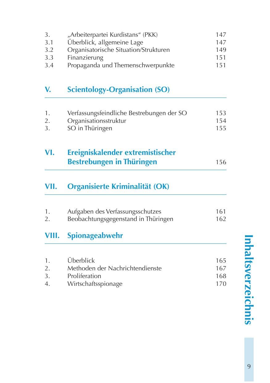 Seite 9 des Verfassungsschutzbericht 2011 Thüringen