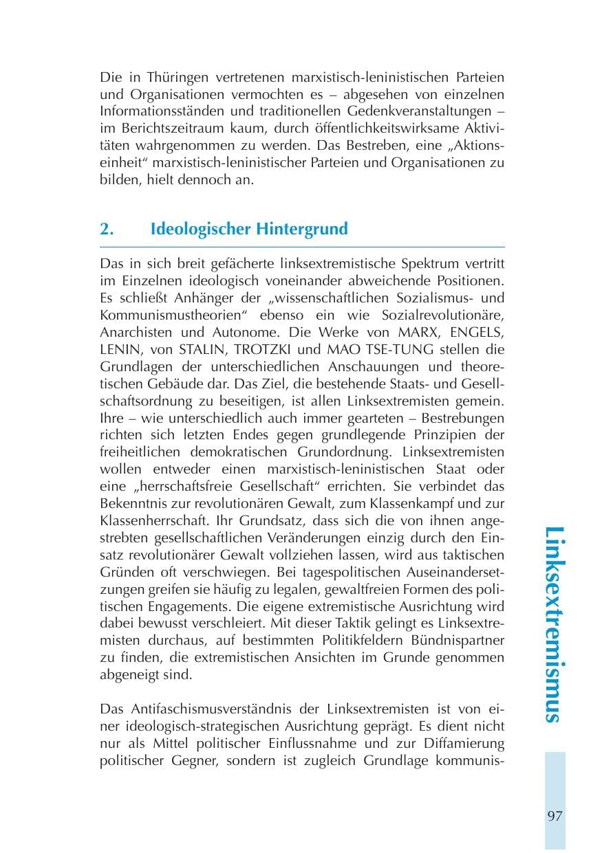 Seite 97 des Verfassungsschutzbericht 2011 Thüringen