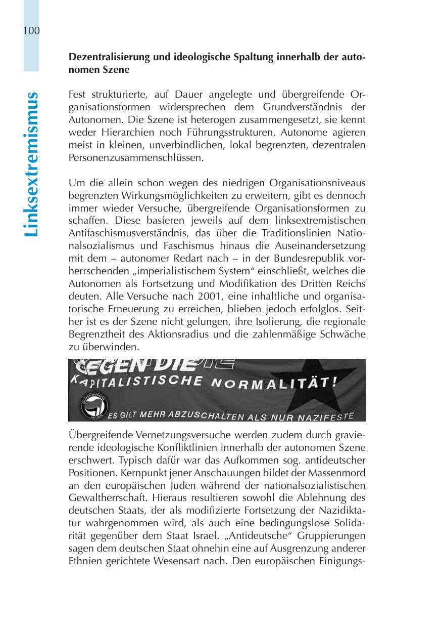 Seite 100 des Verfassungsschutzbericht 2011 Thüringen