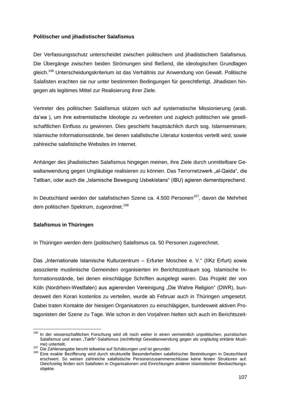 Seite 107 des Verfassungsschutzbericht 2012 Thüringen