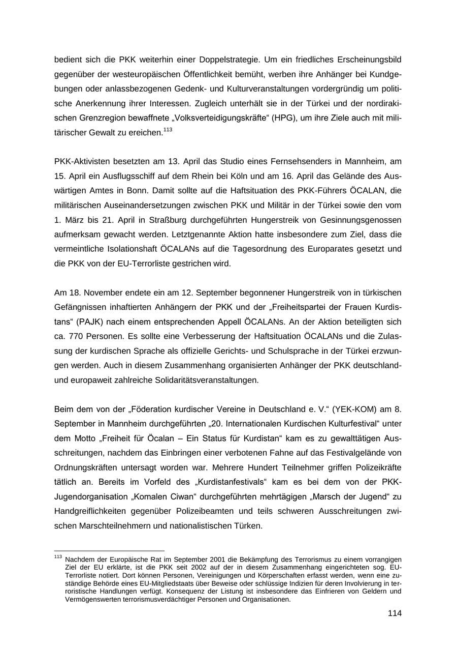 Seite 114 des Verfassungsschutzbericht 2012 Thüringen