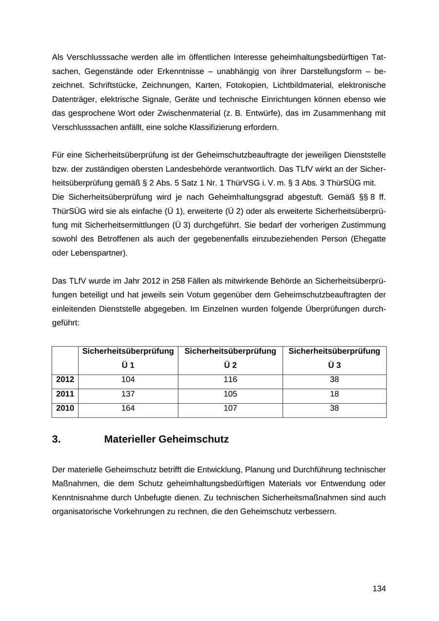 Seite 134 des Verfassungsschutzbericht 2012 Thüringen