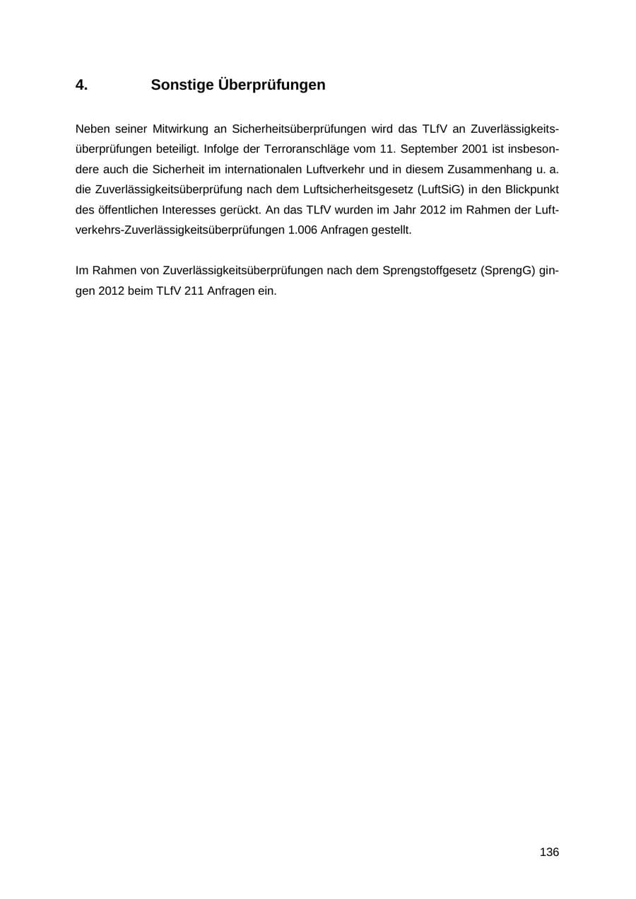 Seite 136 des Verfassungsschutzbericht 2012 Thüringen