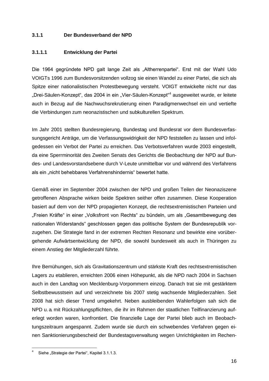 Seite 16 des Verfassungsschutzbericht 2012 Thüringen