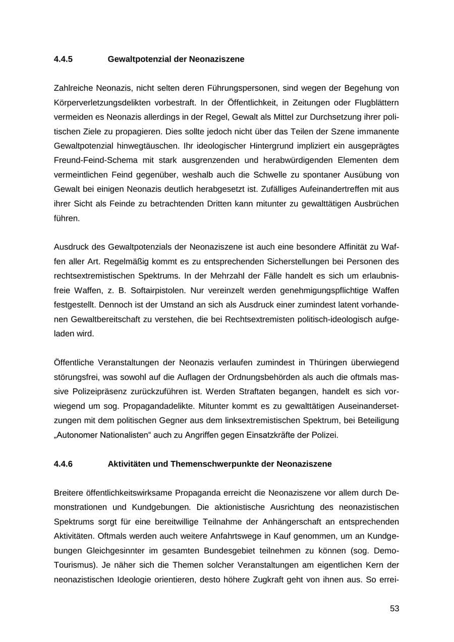 Seite 53 des Verfassungsschutzbericht 2012 Thüringen