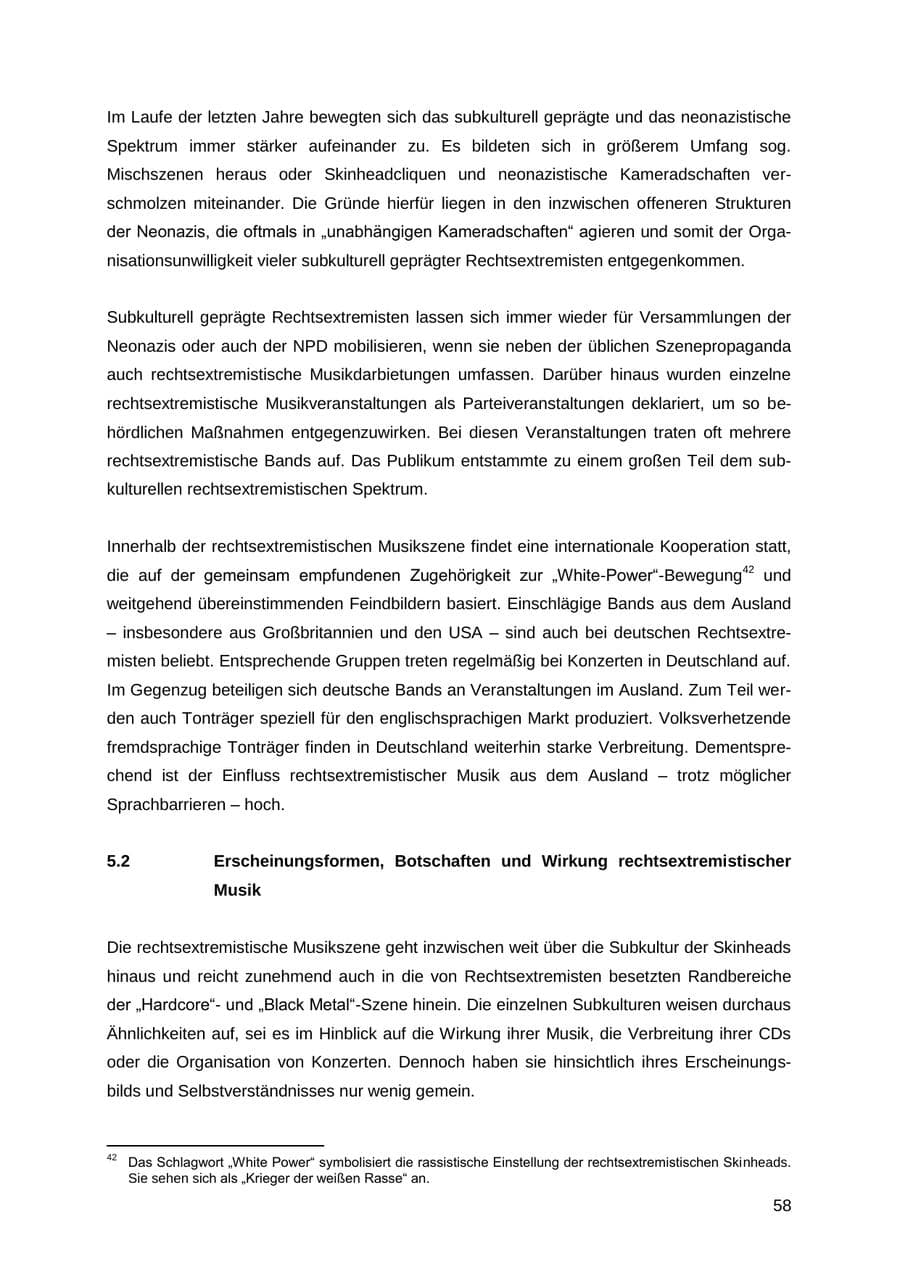 Seite 58 des Verfassungsschutzbericht 2012 Thüringen