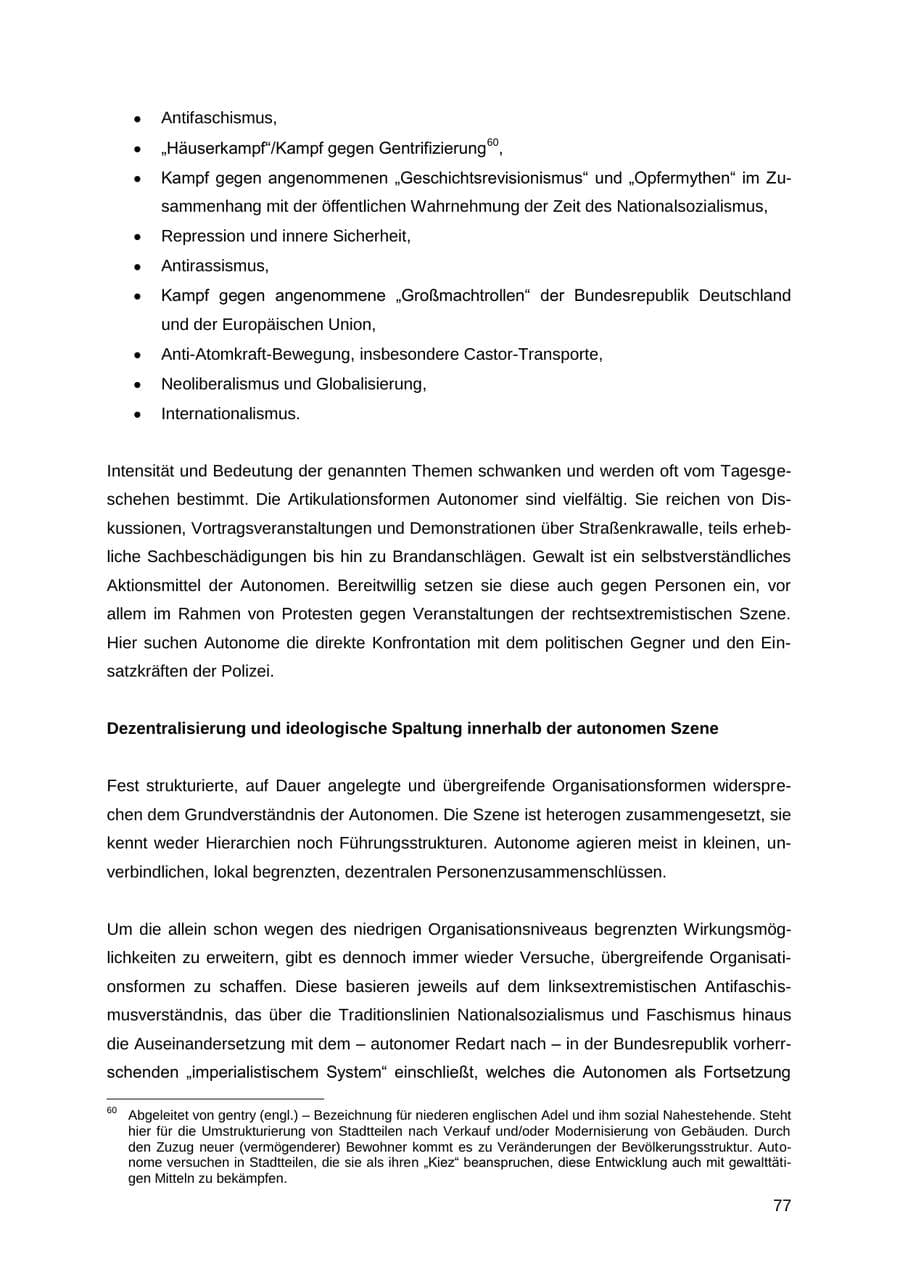 Seite 77 des Verfassungsschutzbericht 2012 Thüringen