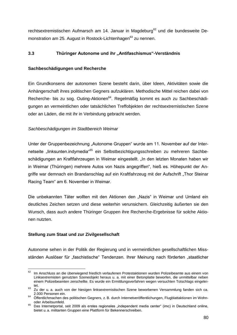 Seite 80 des Verfassungsschutzbericht 2012 Thüringen