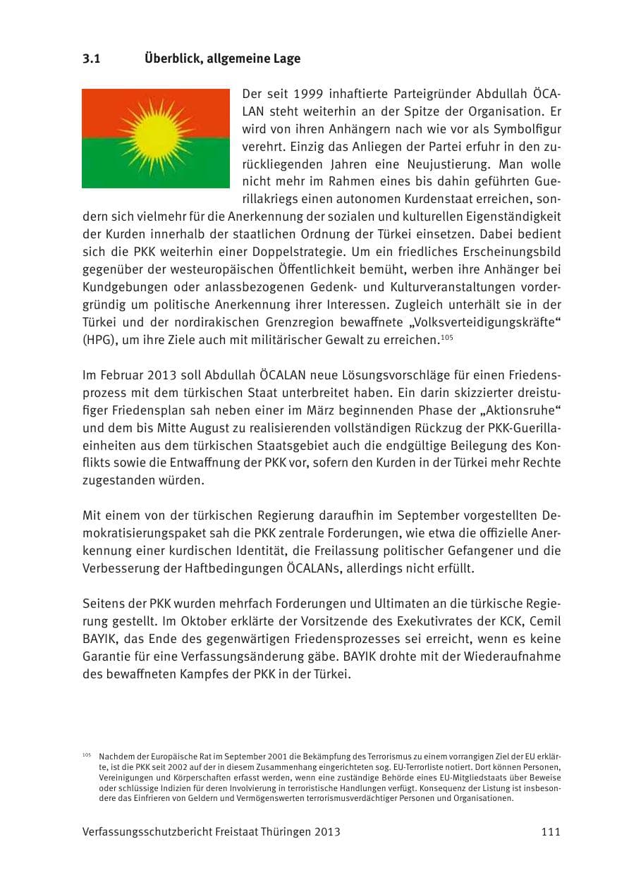 Seite 113 des Verfassungsschutzbericht 2013 Thüringen
