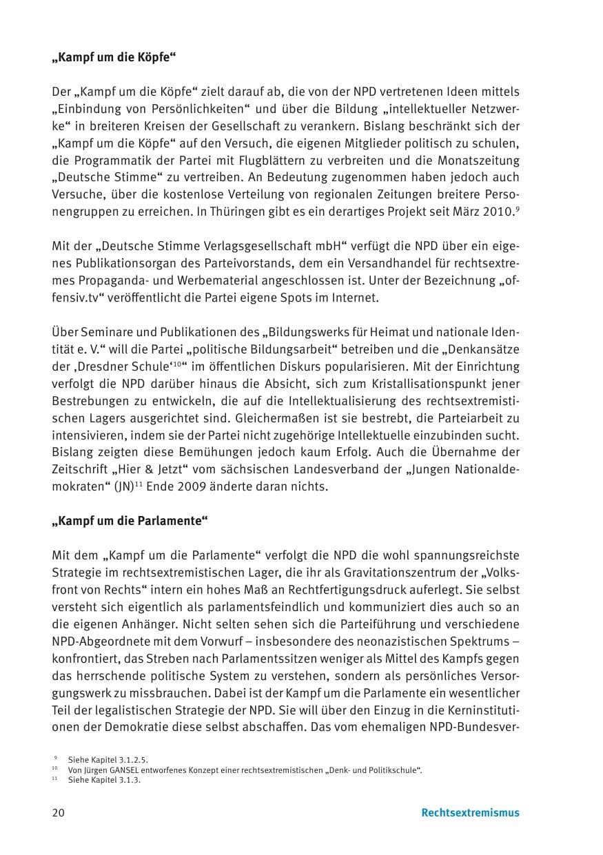 Seite 22 des Verfassungsschutzbericht 2013 Thüringen