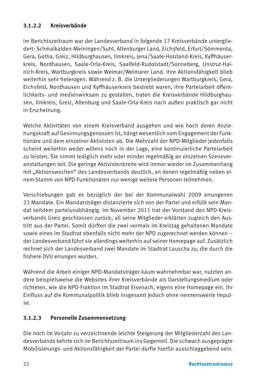 Seite 24 des Verfassungsschutzbericht 2013 Thüringen