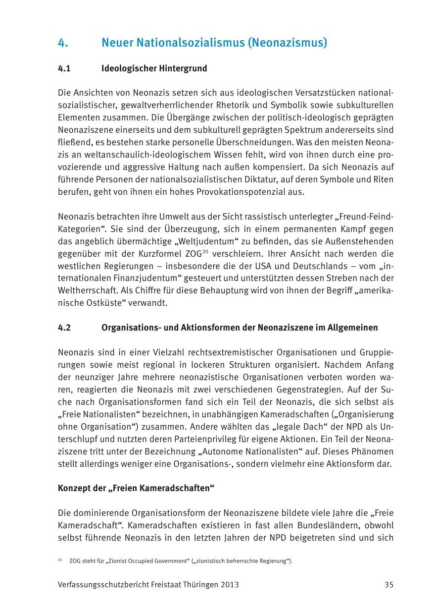 Seite 37 des Verfassungsschutzbericht 2013 Thüringen