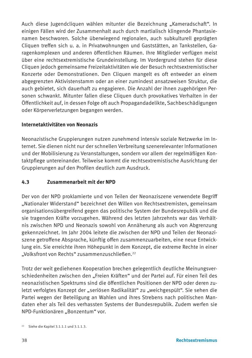 Seite 40 des Verfassungsschutzbericht 2013 Thüringen