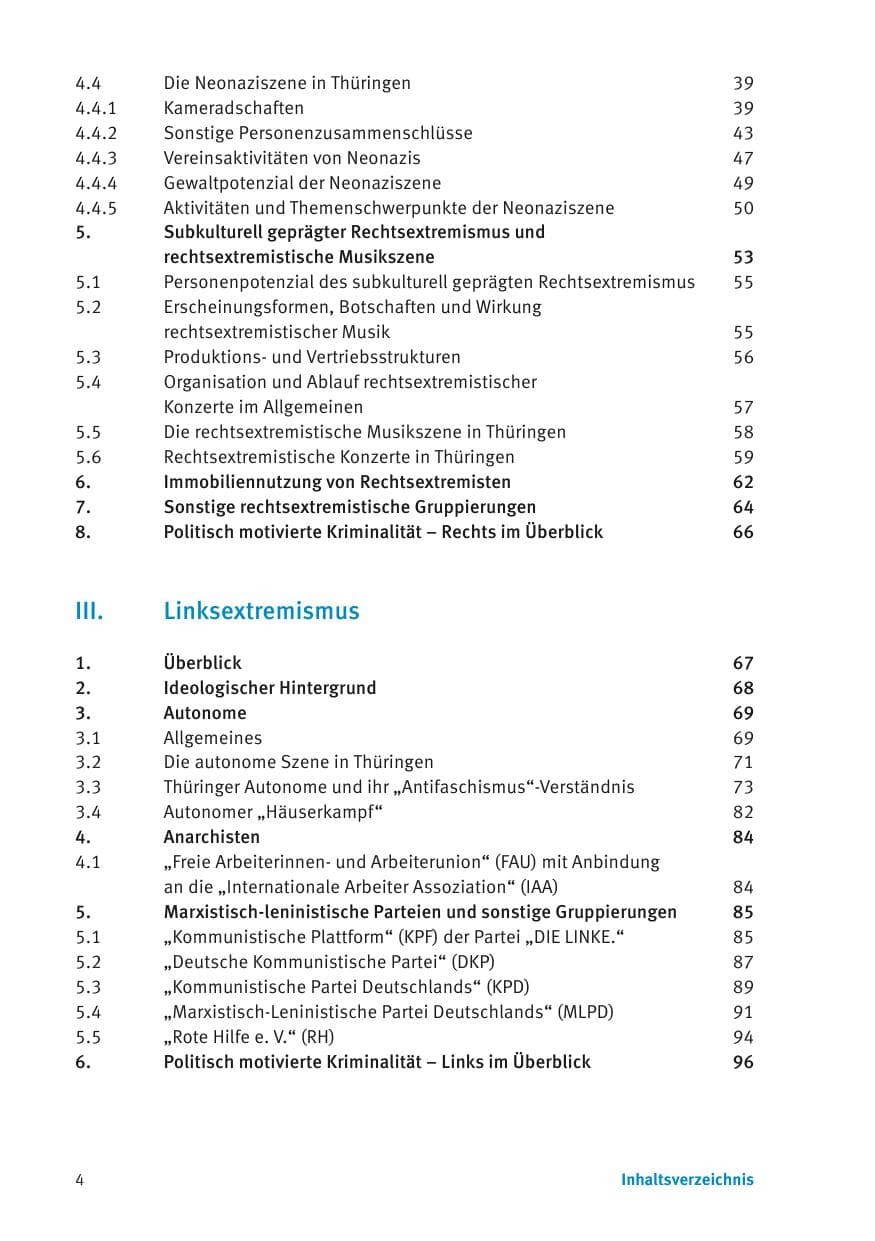 Seite 6 des Verfassungsschutzbericht 2013 Thüringen