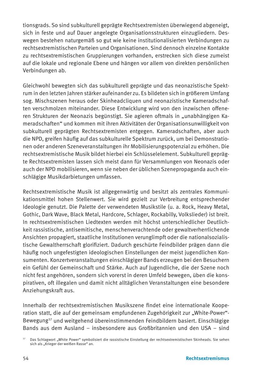 Seite 56 des Verfassungsschutzbericht 2013 Thüringen