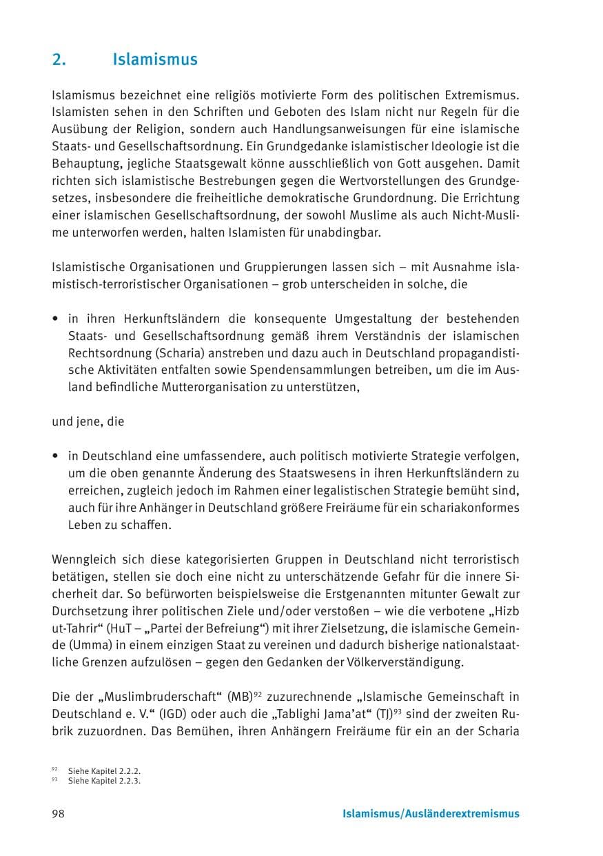 Seite 100 des Verfassungsschutzbericht 2013 Thüringen