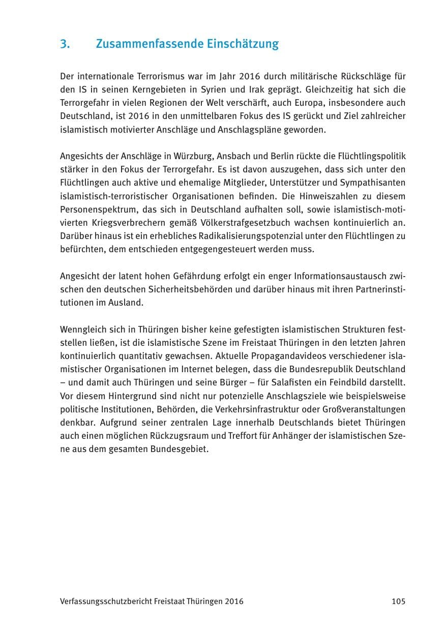 Seite 107 des Verfassungsschutzbericht 2016 Thüringen