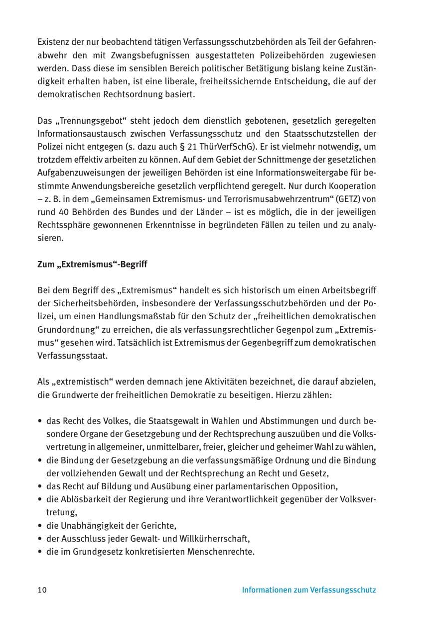 Seite 12 des Verfassungsschutzbericht 2016 Thüringen