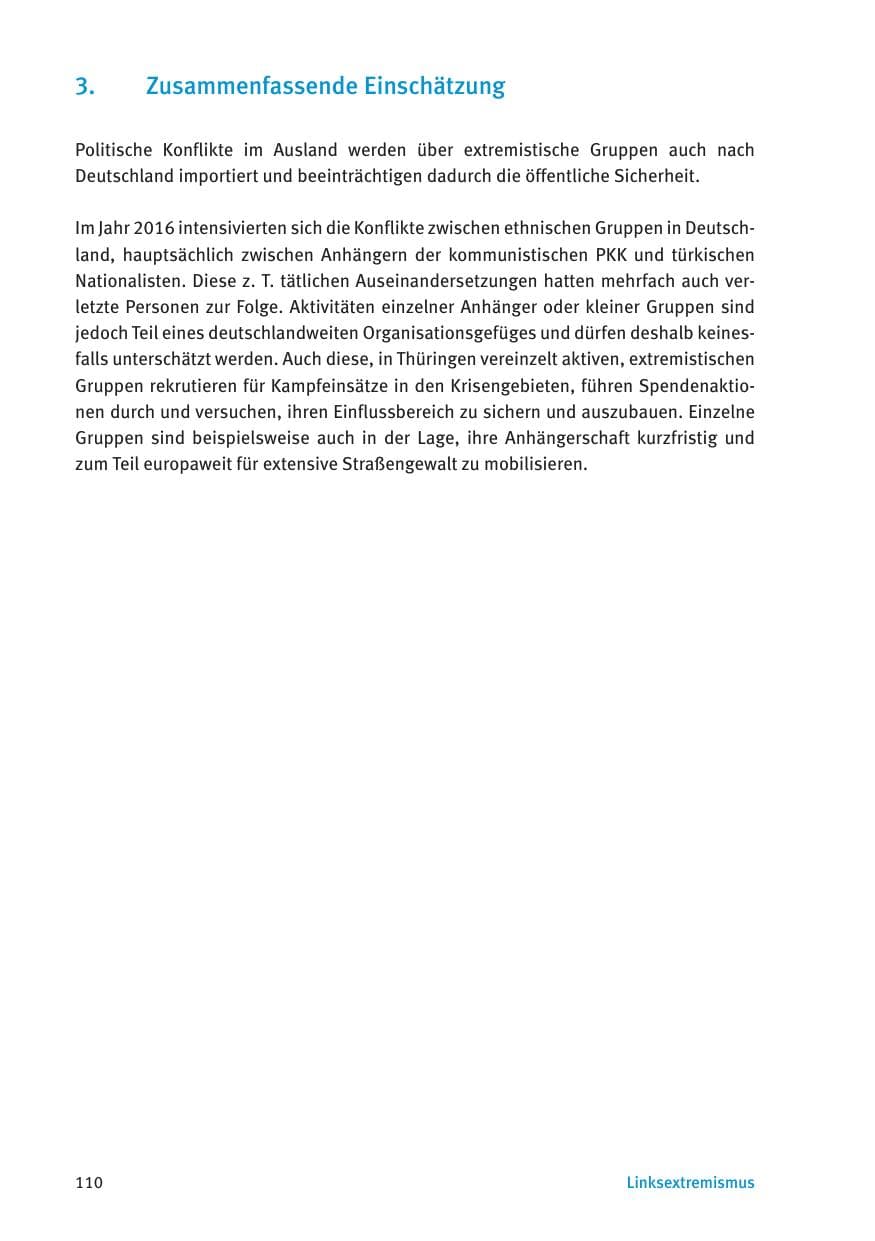 Seite 112 des Verfassungsschutzbericht 2016 Thüringen